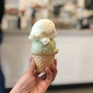 gelato de coco y kiwi