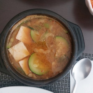 sopa con tofu