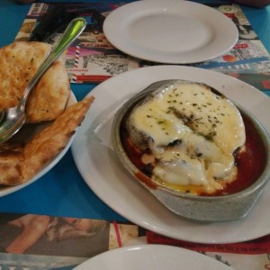 hongo portobello queso fundido