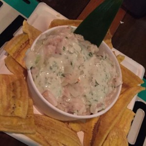 ceviche de corvina con chimi churri