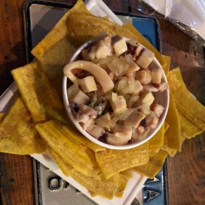 Ceviche de Combinacion con salsa de maracuya