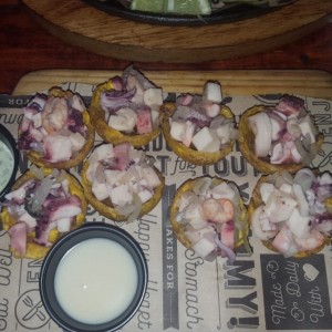 canastitas de ceviche de combinacion