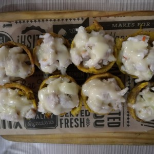 Patacones Rellenos con Ceviche