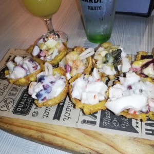 canastitas de ceviche.