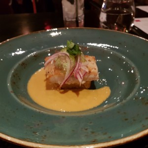 Filete de corvina con mofongo de yuca