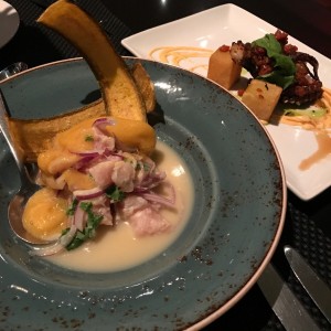 Cebiche de Corvina y Pulpo