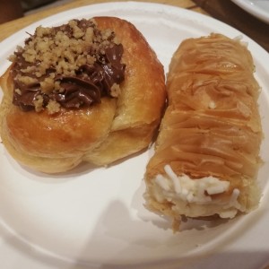 croissant de chocolate y baklava