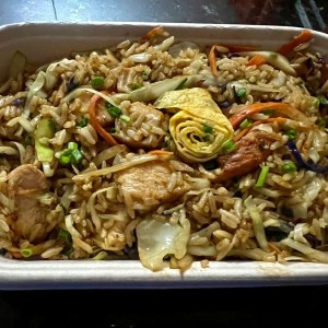 arroz cantones de pollo sin salsa de soya en el envio