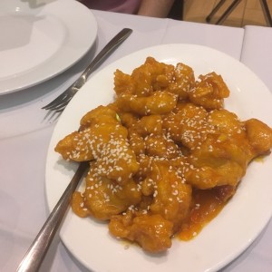 pollo en miel y ajonjoli