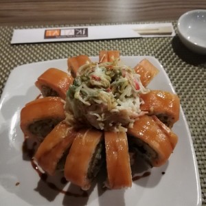 chiken roll and fish