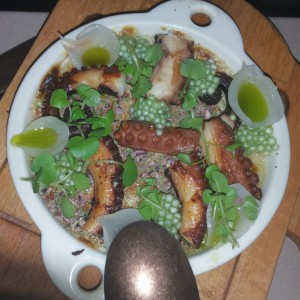 Pulpo y tapioca