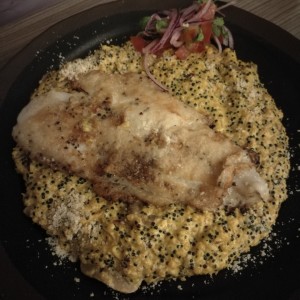 quinoa con filete de pescado 