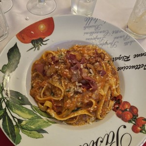 Spaguetti All'Amatriciana Rosa