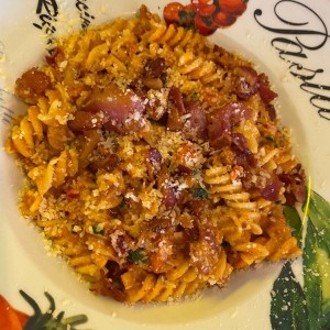 Spaguetti All'Amatriciana Rosa