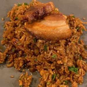 Arroz con pork belly