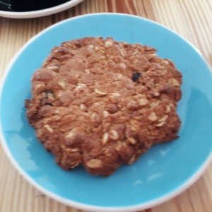 galleta de mantequilla de mani y avena