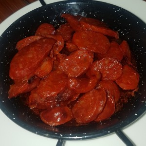 chorizo en sidra