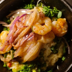 creamy rice with shrimps