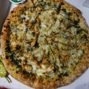 Pizza Personalizada de Pollo Asado con Salsa Alfredo