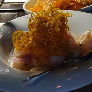 Ceviche de Pez Blanco y Camarones