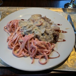 Filete al Horno con Pasta