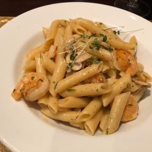 pasta con camarones