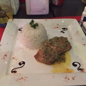 Filete de Pargo y arroz con coco