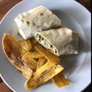 veggie wrap con extra de pollo