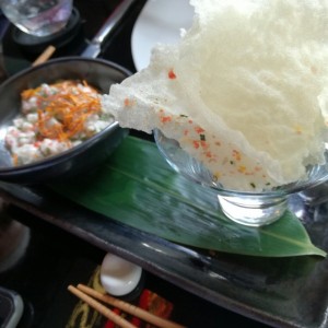 CEVICHE DE MERO Y LECHE DE COCO