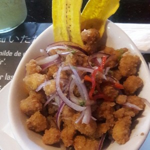 Ceviche frito de corvina