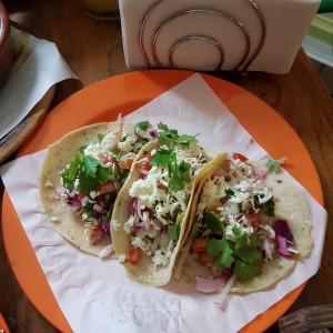 Tacos vegetarianos, muy ricos 