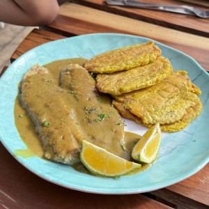 Filete de pescado en salsa de coco - curri 