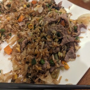 arroz frito con carne 