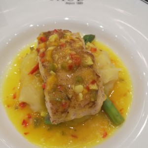 filete de corvina con pure