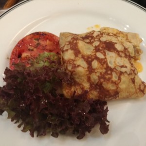 omelette de hongos y pollo