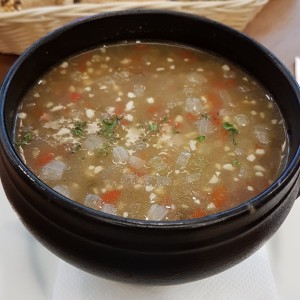 Sopa de lentejas 