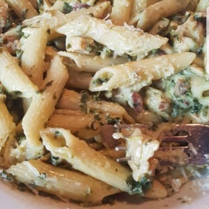 pasta con espinaca y pollo