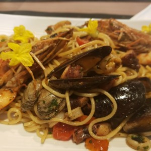 spagetti con mariscos
