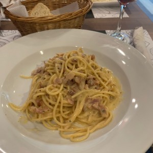 Spaghetti a la carbonara