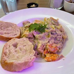 Fettuccine Gamberi e Porcini