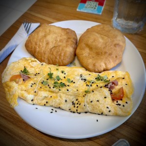 Omelette Bacon y Cherry