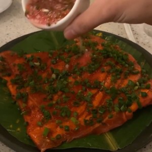 yuca con ceviche