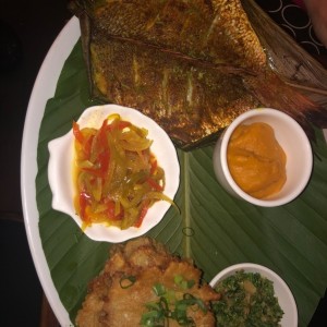 pescado y tostones