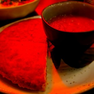 Concolon con salsa de tomate ahumada (nance)