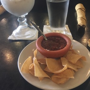 house salsa and chips -not spicy!