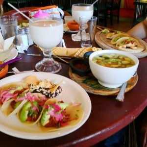 sopa tacos y orchata 