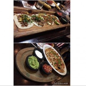 tacos y nachos de pollo