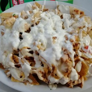 nachos de pollo