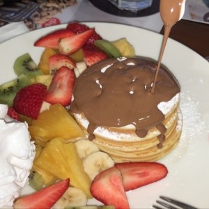 pancakes y chocolate 