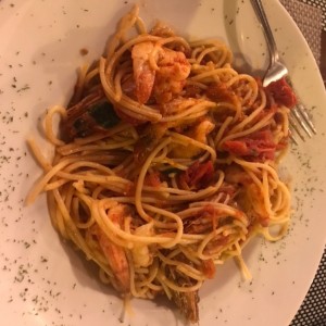 Spaghetti con langostinos 